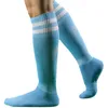 Wholesale-2016 New Hot Men Sport Football Soccer Long Socks Striped Socks High Sock Baseball Hockey Freeshipping&Wholesale