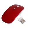 Ultra Tunn USB Wireless Mouse Optical 2.4GHz Trådlös bärbar optisk mus Super Speed ​​Slim Computer Mouse med Retail Package