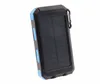 20000mah Travel Portable Waterproof Solar Power Bank 2 USB External Panel Charging Dual LED Light Compass For All Phone