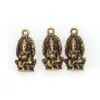 100 Stück antike Bronze ReligionThailand Ganesha Buddha Charms Anhänger 14x27mm