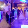 Romantik vestidos de noiva kristal boncuklu dantel mermaid gelinlik mahkeme tren kısa kollu gelinlikler robe de mariage