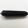 1 Stück natürliche Obsidian-Quarz-Pfeife, Obsidian-Kristallstein, schwarzer Quarz-Kristallstab, Pfeife, Heiltabak