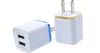 Wholesale 200ps/lot Colorful 2A+1A US Plug AC Power Adapter Home Trave Wall 2 port dual USB Charger for iPhone 4 5 6 plus for Samsung htc