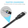 USB Type C Cable Nylon Braided Cord Fast Charger with Reversible Connector for Type C USB Devices FCC CP65 CE ROHS