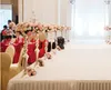 O envio gratuito de 65 cm de altura decoração de Mesa de casamento carrinho de flor do Casamento T-Stage coluna de chumbo da estrada peça central da mesa 10 pçs / lote