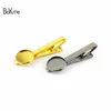 BoYuTe, 10 Uds., Clip de corbata Diy de cobre antiguo, bandeja de bisel en blanco, redondo, 16MM, 18MM, 20MM, ajuste de Base de cabujón, hallazgos de joyería