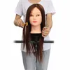 Groothandel-professionele kappers poppen hoofd vrouwelijke mannequin styling training hoofd 100% menselijk echt haar hoge kwaliteit 24 inch