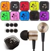 Hörlurar 3.5mm Metall Headphone Universal Buller Avbryta In-Ear Headset för Samsung Smart Android Telefon