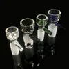 Wholesale Smoking Accessories 10mm 14mm 18mm Fit Sides Bowls with Blue Green black clear Snowflake Filter Bowl Carb Cap for Oil Rigs Glass Bongs