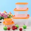 48set 5Pcs/Set Multifunction Transparent Sealed Crisper Set Round Square Plastic Moistureproof Food Storage Box Kitchen Containers ZA0910