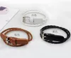 weave leather bracelet wristband fashion women men 2 layers rope buckle belt bracelets charm jewelry girl boy party Christmas gift