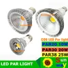 2016 Nowy COB Dimable Led Bulb Par38 Par30 Par20 85-265v 10W 20W 25W E27 E26 Par Light LED Lampa Lampa Down