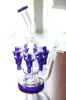 28cm Tall Royal Blue Glass Bongs Water Pipes With Joint Size 14.4 mm Perc Percolator Recycle Oil Rigs Glss Bongs Hookahs