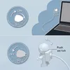 Flexible Spaceman Astronaut USB Tube ABSPC Mini LED Night Light White Lamp For Computer Laptop PC Notebook Reading Portable8726071