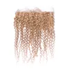 New Arrival 27 Ear To Ear Lace Frontal With Kinky Curly Hair Bundles Brazilian Deep Curly Hair Bundles With Lace Frontal for woma8092094