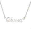 Or Argent Plaqué Minuscule Estampillé Chanceux Lettres Collier Simple Mot Béni Bonne Chance Colliers pour Amis livraison gratuite