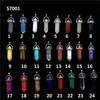 Bulk Charms bullet Kvinnor Smycken Billiga Opal Jade Natursten Hänge Glas Harts Kvarts Helande Kristaller Lång Guldkedja Choker Halsband