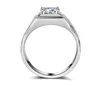 Victoria Wieck Solitaire Men 0.6ct Topaz 시뮬레이션 다이아몬드 925 스털링 실버 약혼 밴드 웨딩 링 세트 미국 크기 7-12 선물