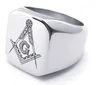 Stainless Steel Masonic Men Ring Letter G Jewelry Cool Korean Style Fashion Wholesale Hot New Party Gift