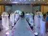 wedding crystal pillars road lead centerpiece