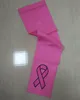 Krebshülse 50 Stück Kostenloser Versand Brustkrebs-Bewusstseins-Baseball-Armmanschette Kompressionsarmstulpen Pink Ribbon Brustkrebs Schnell trocknend