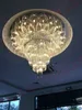 BE31 Factory Customized Round Hotel Lobby K9 Crystal Chandeliers Large Hotel Project Lights Department Villas Exhibition Hall Pendant Lamps