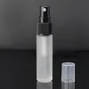 Glasspray-Parfümflaschen, 10 ml, mattierte Probe-Kosmetik-Make-up-Röhre mit gold-silbernen schwarzen Deckeln