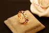 Ihålig bokstav D Fingerring Guldpläterad Vintage Charms Ring för kvinnor Kostym Smycken Modeaccessoarer Hög kvalitet