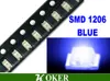 3000 pz/bobina SMD 1206 (3216) LED blu lampada diodi ultra luminosi