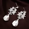 2022 Fashion Crystal Adjustable Bridal Jewelry Sets Wedding Rhinestone Necklace Earrings Jewelry Set Cheap Wedding Accessories