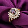 Gemstone Rings Gold Womens Filled Engagement Wedding Rings