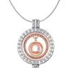 Mi Moneda Locket Necklaces My Coin Holder Locket Crystal Floating Charms 33mm pendant 60mm Chain 12 Designs