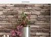 4 kleuren 3d luxe houtblokken effect bruin stenen baksteen 10m vinyl behang rol woonkamer achtergrond muur decor kunst muur papier