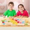 Nieuwe Houten Vroege Onderwijs Baby Preschool Leren ABC Alfabet Brief 123 Nummerkaarten Cognitive Toys Animal Puzzle