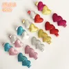 NEW Glitter Felt Double Love Heart Design Glittering Hair Clips 48pcs/lot Baby Girls Barrettes Bestseller Felt Kids Hairpins