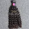Wholesale 10pcs /ロット10-24インチヘアー織りの未処理の髪の束自然色のインドの巻き毛の髪の緯糸送料無料ベラ髪