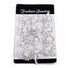 Mix de moda Nova Prata Pérola Rhinestone Broches de Casamento Feminino Pérola Set Auger Pequeno Broche De Diamantes Cadeia Cachecóis Broches Fivela Jóias