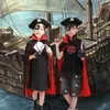 90cm Halloween baby kids clothing cosplay magician black cloak witch cosutumes cape Costume party death devil cloaks for children gift