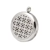 Arom Smycken 30mm Parfym Locket 316L Rostfritt stål Essential Olja Aromaterapi Diffuser Locket Hängsmycke (Skicka kedjan filt) WS-1