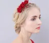 Hela bröllop Brudhårblommor Huvudstycke Tillbehör Huvudband Rose Crown Tiara Princess Queen Jewelry Hairband Rhinestone F5599499