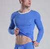 Wholesale-Mens Sexy Transparent Undershirt Exotic smooth Sheer Underwear tops Long Sleeves Fitness Gym Sports T Shirt