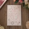 بطاقة دعوات ليزر مجانية للطباعة مع السيد Mrs Flowers Hollow Personaled Wedding Invitations BW-I0056 Pro