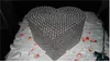 heart-shaped crystal money box for wedding table decoration
