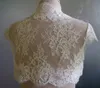 Châles de mariage en dentelle ivoire avec mancherons boléro de mariée sur mesure enveloppes de mariage haussements d'épaules pour robe Cape