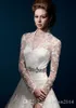 Sheer Scoop/V-neck/High/Bateau Neck Long Sleeve Covered Buttons Lace Applique Bridal Wraps & Jackets For Wedding Dresses Bridal Accessories