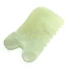 Pierre de jade naturelle Guasha Gua Sha Board Peigne Massage Beauté saine VENDU À CHAUD # R571