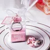 Home Party Favors Gifts Crystal Diamond Ring Shape Keychain Key Baby Bride Shower Christening Wedding Favour Bomboniere