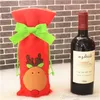 Decoração do jantar de garrafa de garrafa de vinho de Natal BOWKNOT RED CERMO ÁRRES DE NATAL TRAMA PANTA CLAUS SACA DE TAPA DO BRANCHE