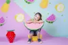 Tecknad vattenmelon ananas färgstark fotografering bakgrund vinyl barn barn studio fotografi bakgrund för tjejer porträtt bakgrund