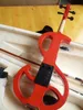 Hochwertige rote Farbe elektrische Violine 4/4 Handwerk Violino Musikinstrumente Violine Brasilien Holz Bogen